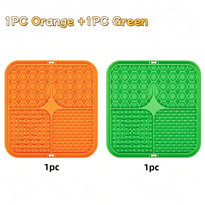 Pet Lick Silicone Mat Slow Feeder Dog Food Plate Bathing Distraction Sucker Training Feeder for Dogs Kitchen Supplies