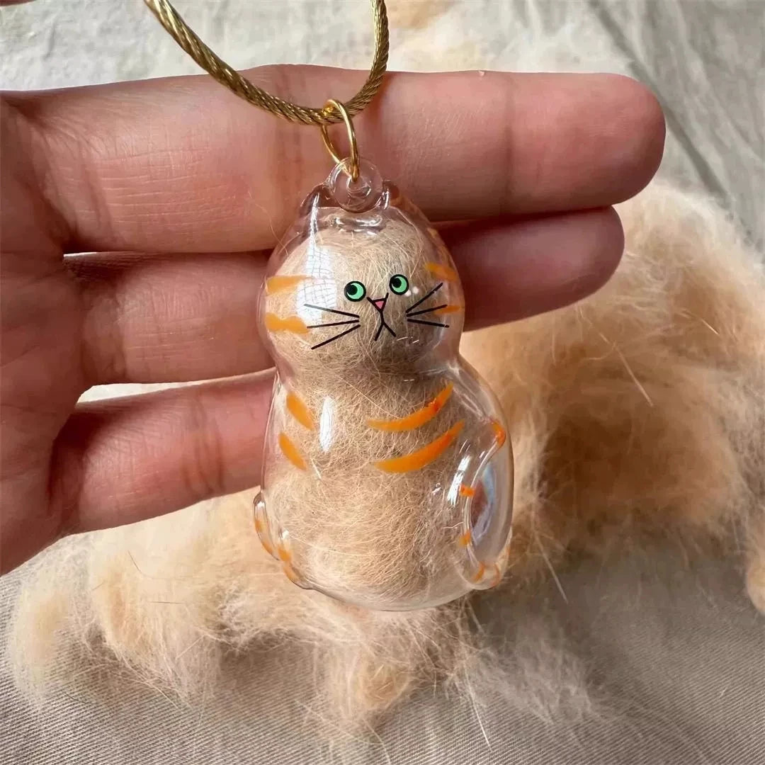 Dog Hair Storage Cute Pendant Keychain Bag Pendant Couple Car Key Chains Jewelry Souvenir Collection Gift Decoration Accessories