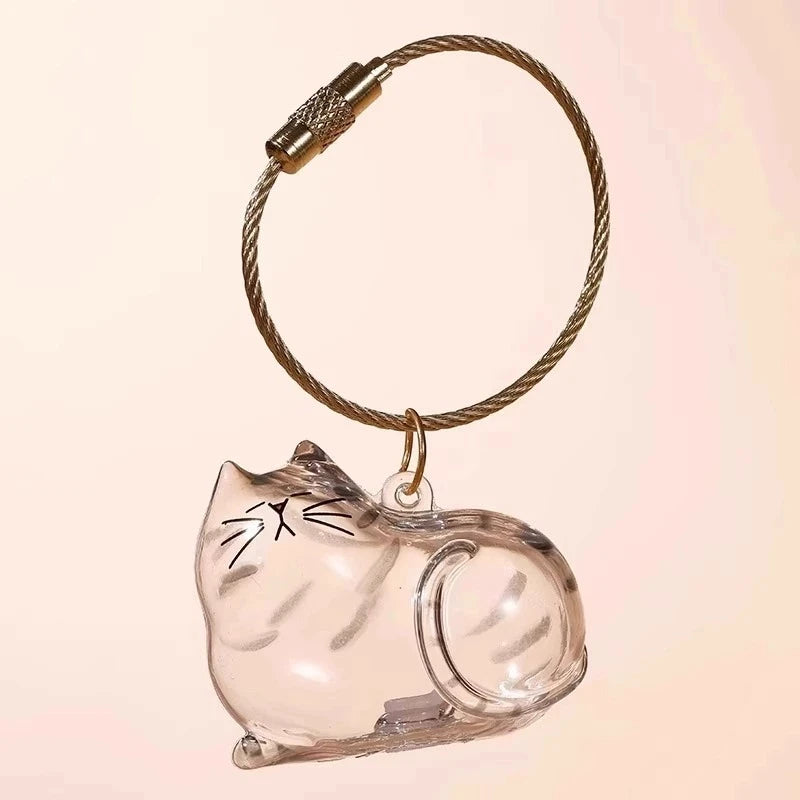Dog Hair Storage Cute Pendant Keychain Bag Pendant Couple Car Key Chains Jewelry Souvenir Collection Gift Decoration Accessories
