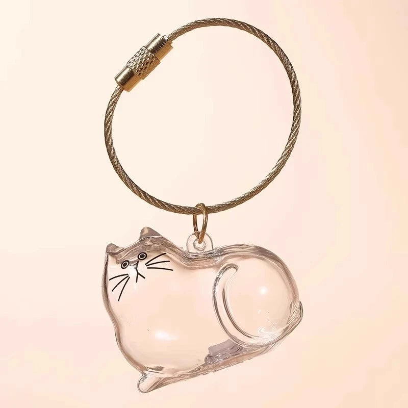 Dog Hair Storage Cute Pendant Keychain Bag Pendant Couple Car Key Chains Jewelry Souvenir Collection Gift Decoration Accessories