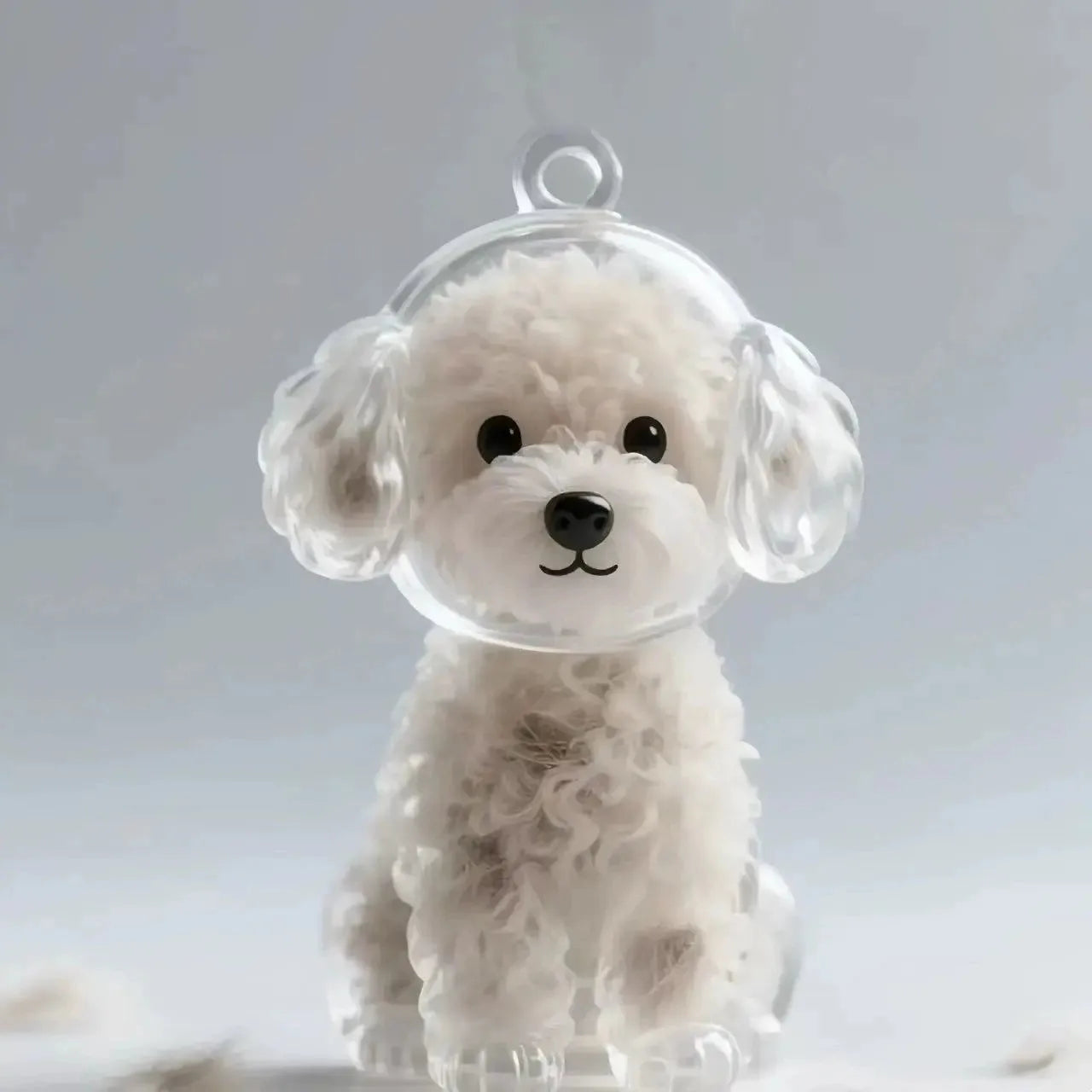 Dog Hair Storage Cute Pendant Keychain Bag Pendant Couple Car Key Chains Jewelry Souvenir Collection Gift Decoration Accessories