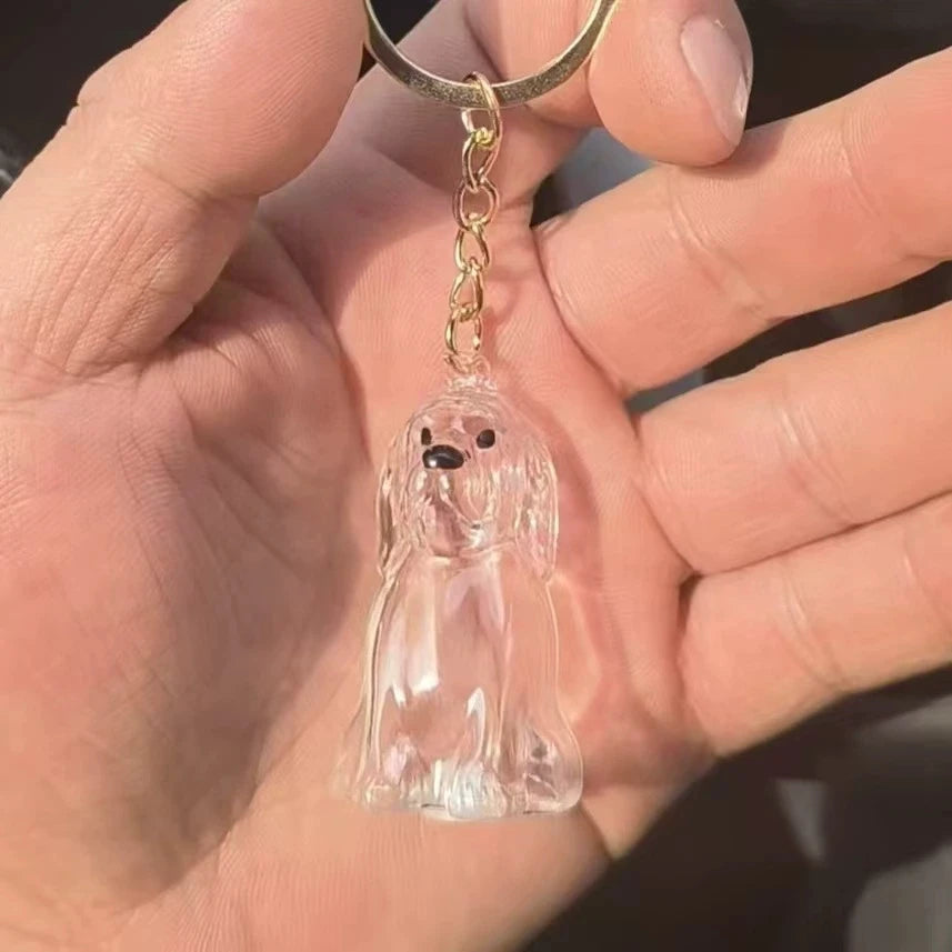 Dog Hair Storage Cute Pendant Keychain Bag Pendant Couple Car Key Chains Jewelry Souvenir Collection Gift Decoration Accessories