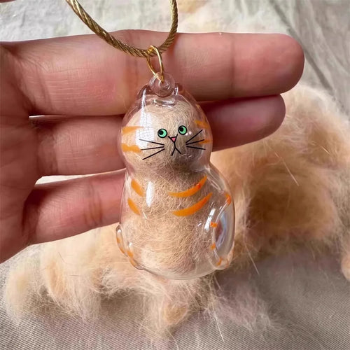 Dog Hair Storage Cute Pendant Keychain Bag Pendant Couple Car Key Chains Jewelry Souvenir Collection Gift Decoration Accessories